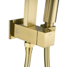 Ottimo 300mm Gold Short Twin Shower Mixer Set